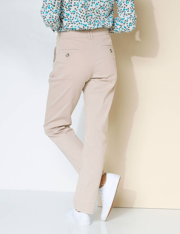 Pantalon chino stretch (beige)