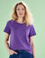 T-shirt met ronde hals en korte mouwen, detail in broderie anglaise (paars)