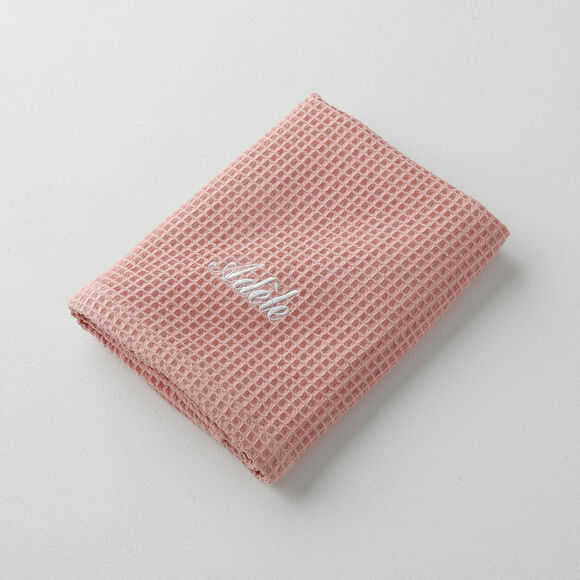 Serviette de bain nid d'abeille  Colombine®, personnalisable, 240 g/m2 (poederroze)