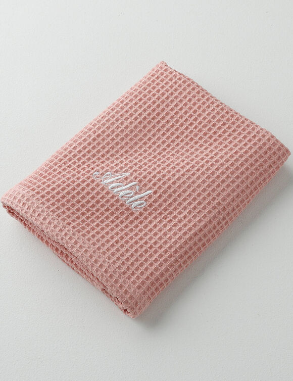 Serviette de bain nid d'abeille  Colombine®, personnalisable, 240 g/m2 (poederroze)