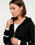 Veste bicolore zipp&eacute;e molleton gratt&eacute; (noir / blanc)