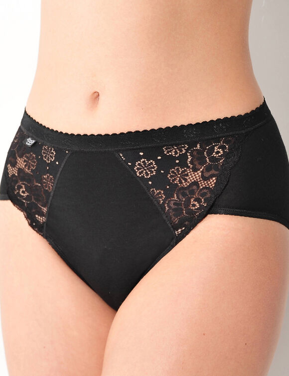 Midislip Chic, set van 3 kopen + 1 GRATIS (1) (zwart)