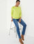 Trui met ronde hals, fantasietricot met zachte touch (anijs)