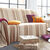 Veelkleurig artisanaal geweven sprei of plaid (ecru)