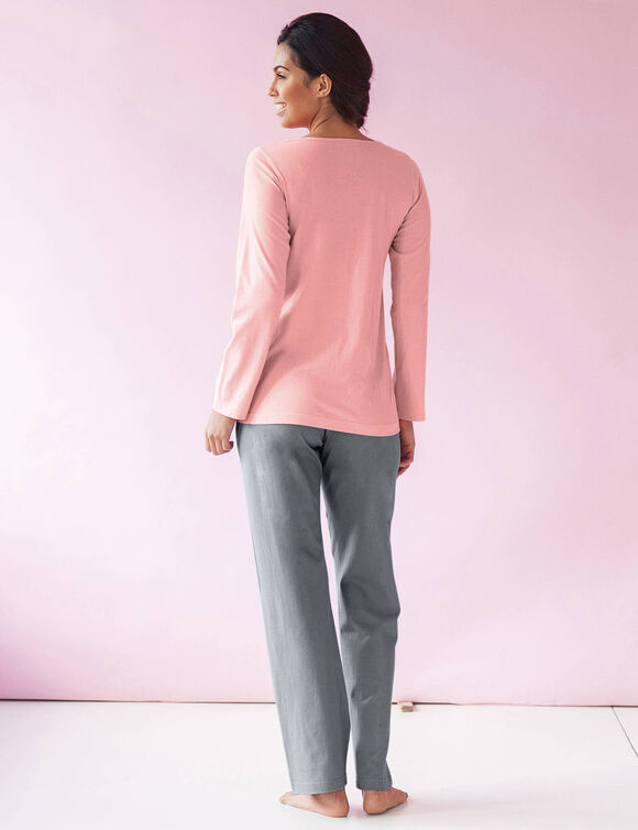 Pyjama imprimé chat - lot de 2 (pêche + céladon)