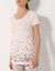 T-shirt met bloemenprint - korte mouwen (roze)