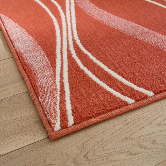 Tapijt met golfmotief (terracotta)