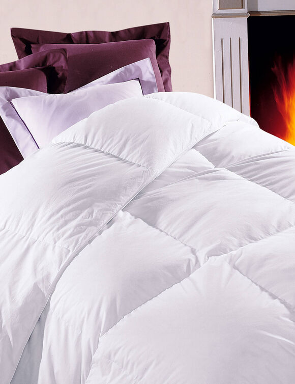 Dekbed met wit ganzendons in luxeversie, voor frisse slaapkamer (wit)