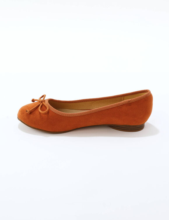 Ballerines plates microfibre (karamel)