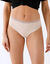 Midislip met hoge taille in microvezel en kant - set van 2 (nude)