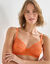 Soutien-gorge dentelle et r&eacute;sille avec armatures - lot de 2 (violine + orange)