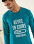 Pyjama met ronde hals en letterprint (eendenblauw / marine)