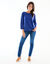 Pull col bateau manches 3/4 (bleu dur)
