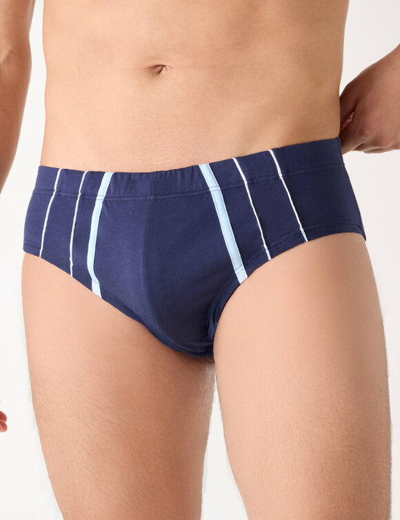 Slip taille confort - lot de 6 (marine / noir)