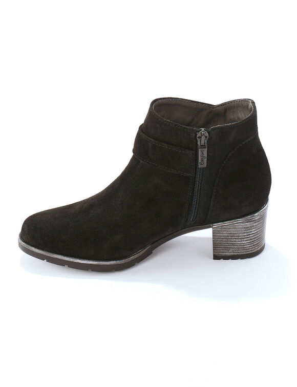 Boots en cuir à talon  (noir)