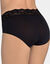 Slip coton et dentelle forme midi Romance - lot de 4 (3 + 1 gratuit) (noir)