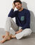 Pyjamashirt met lange mouwen, marine (marine)