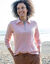 Tweekleurige jersey-polo (poederroze / grijs)