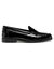 Sneakers in gladgeschoren leer (zwart)