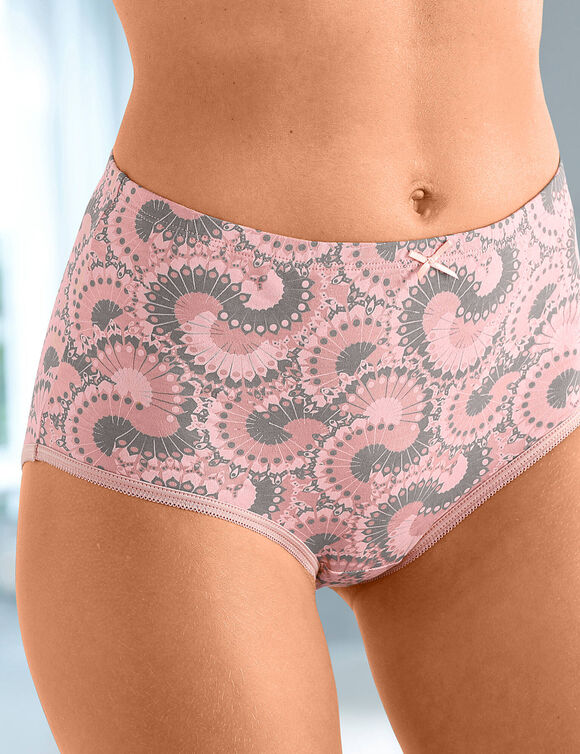Culotte forme maxi coton motif indiens  – Lot de 6 (abricot)