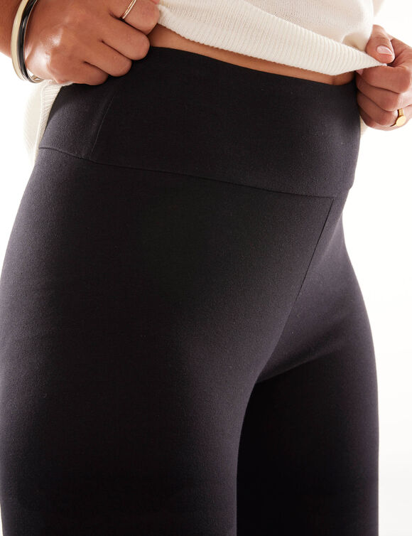 Legging taille haute, ventre plat (noir)