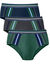 Slip met hoge taille en contrasterende strepen - set van 6 (antraciet + marine)