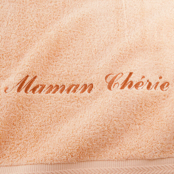 Collection serviettes de bain personnalisables confort moelleux (abricot)