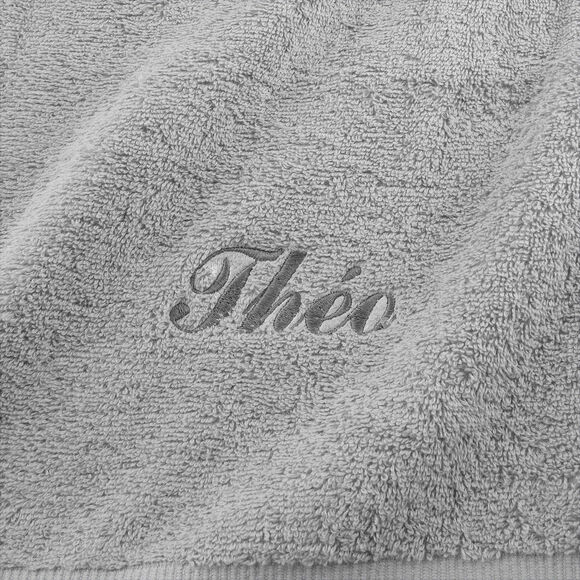 Collection serviettes de bain personnalisables confort moelleux (gris)