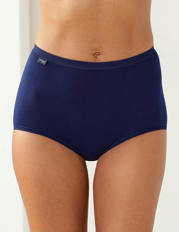 Basic maxi-slipjes - set van 3 (blauw + marine + wit)