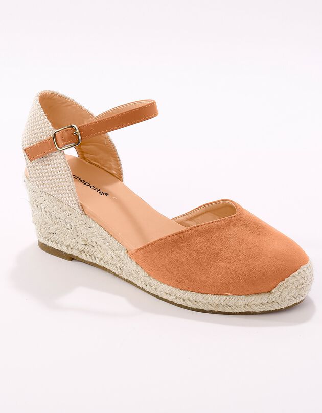 Sandales espadrilles compensées (caramel)