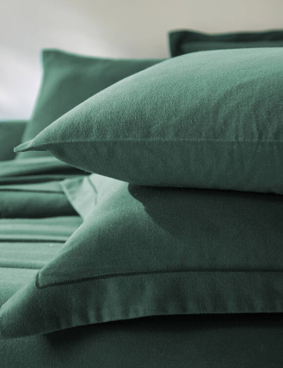 Linge de lit uni - flanelle 160 g/m&sup2; (vert sapin)