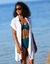 Effen strandjurk, crepon (wit)