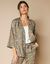 Soepele, bedrukte kimono, in viscose (kaki / koraal)