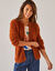 Paletotvest, harig tricot (paprika)