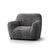 Bi-rekbare hoes in microvezel, effen faux-uni effect voor fauteuil en zitbank (antracietgrijs)