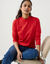 T-shirt met hoge kraag en lange mouwen (rood)