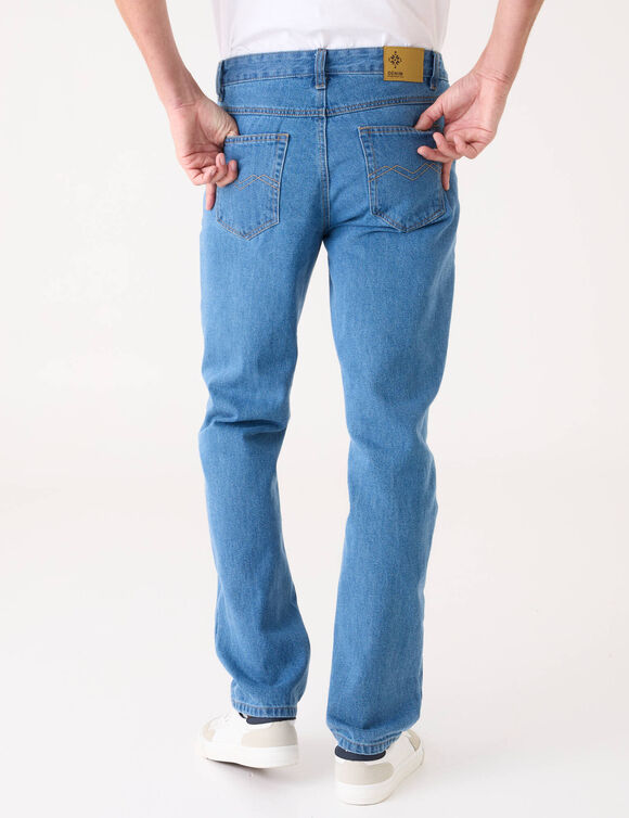 Jean droit basique 100% coton - L28 (bleached)