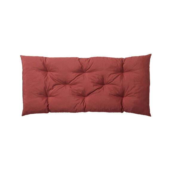 Long coussin d&eacute;co imprim&eacute; feuillage (terracotta)