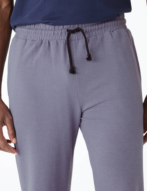 Pantalon de jogging en piqu&eacute; de coton (bleu jean)