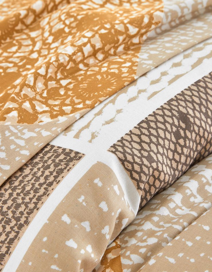Bedlinnen Lovely in flanel met hartjesprint (beige / karamel)