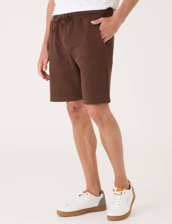 Bermuda en molleton l&eacute;ger  (marron)