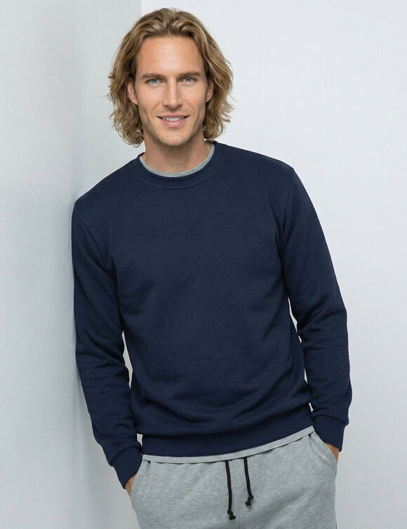 Sweat molleton col rond (marine)
