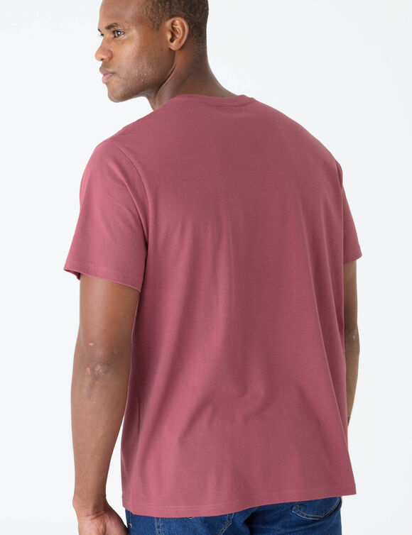 Tee-shirt col V manches courtes - lot de 3 (rose fonc&eacute; + rose clair + beige)