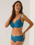 Tailleslip in effen kant Arum (eendenblauw)