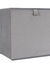 Cube de rangement pliable, velours (gris)