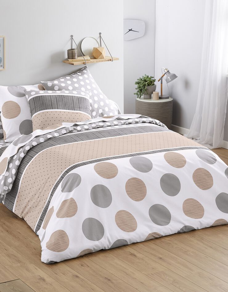 Parure de lit Dossy - coton , taupe Parure de lit Dossy - coton , taupe, hi-res image number 0
