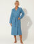 Badjas, unisex volwassenen, honingraattricot 230 g/m2 (blauw)