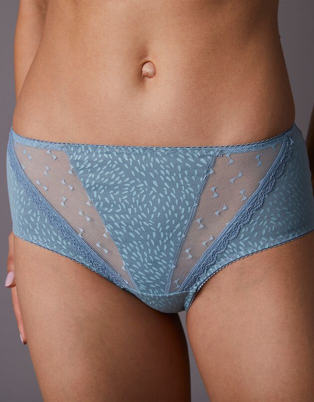 Maxislip in katoen met dierenhuidprint Casma - set van 2 (celadon)
