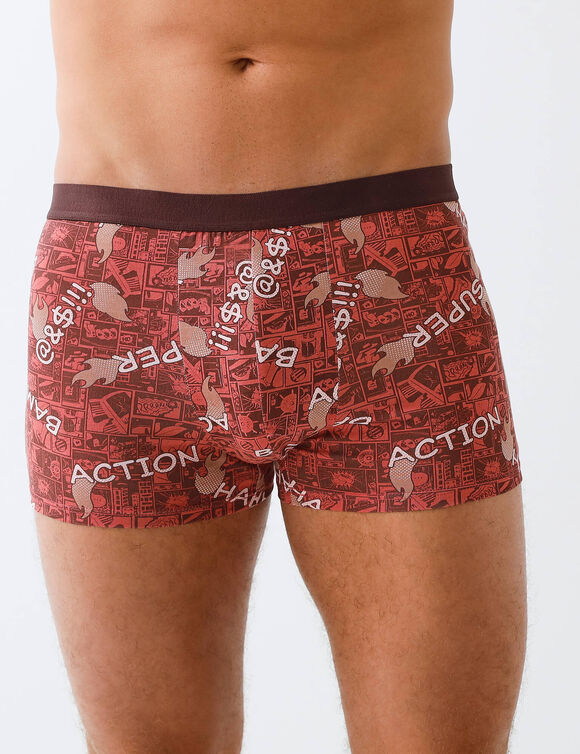 Gesloten, elastische fantasieslip - set van 4 (rood)