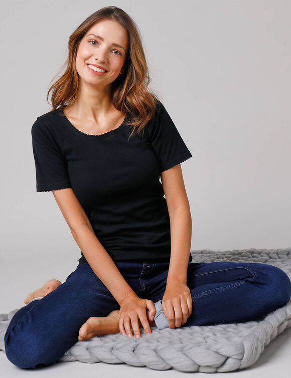 Tee-shirt manches courtes - lot de 2 (noir)